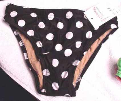 NEW Polka dot Mens bikini trunks Size-MED  swimsuits swimwear